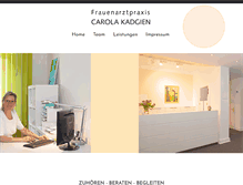 Tablet Screenshot of frauenarztpraxis-kadgien.de